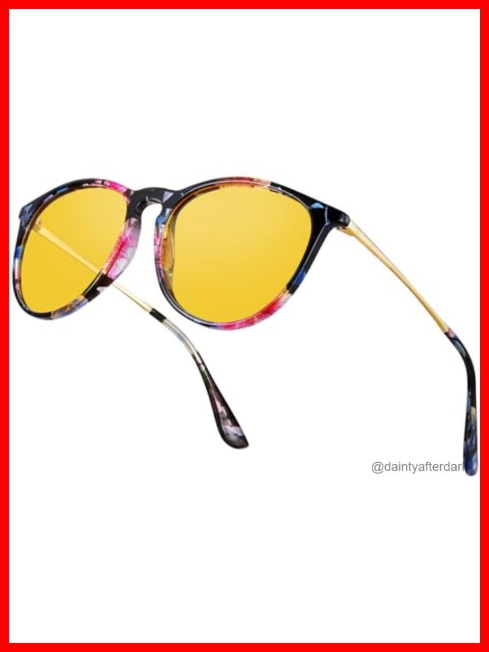 BIRCEN Night Vision Glasses Women Anti-Glare Yellow Driving Glasses